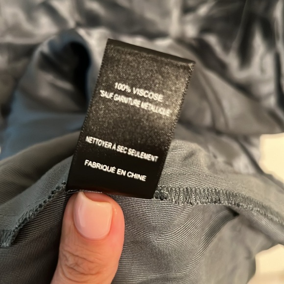 KATHLEEN RHINESTONE TRIM SATIN MIDI DRESS - Picture 11 of 11